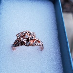 Fun rose gold overlay ring